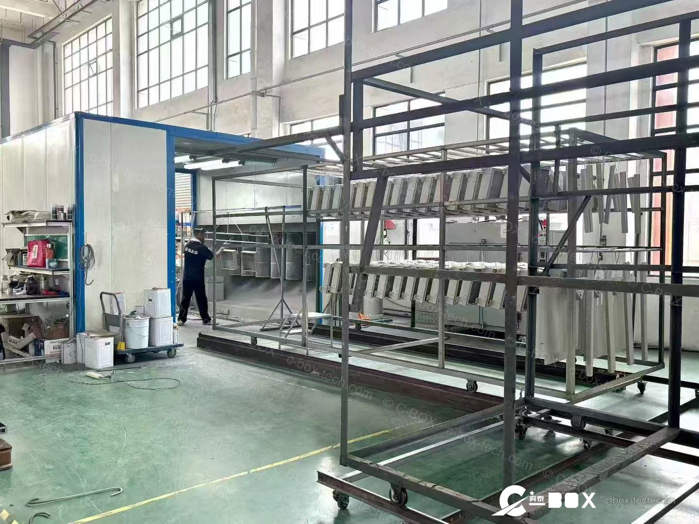 Powder coating line