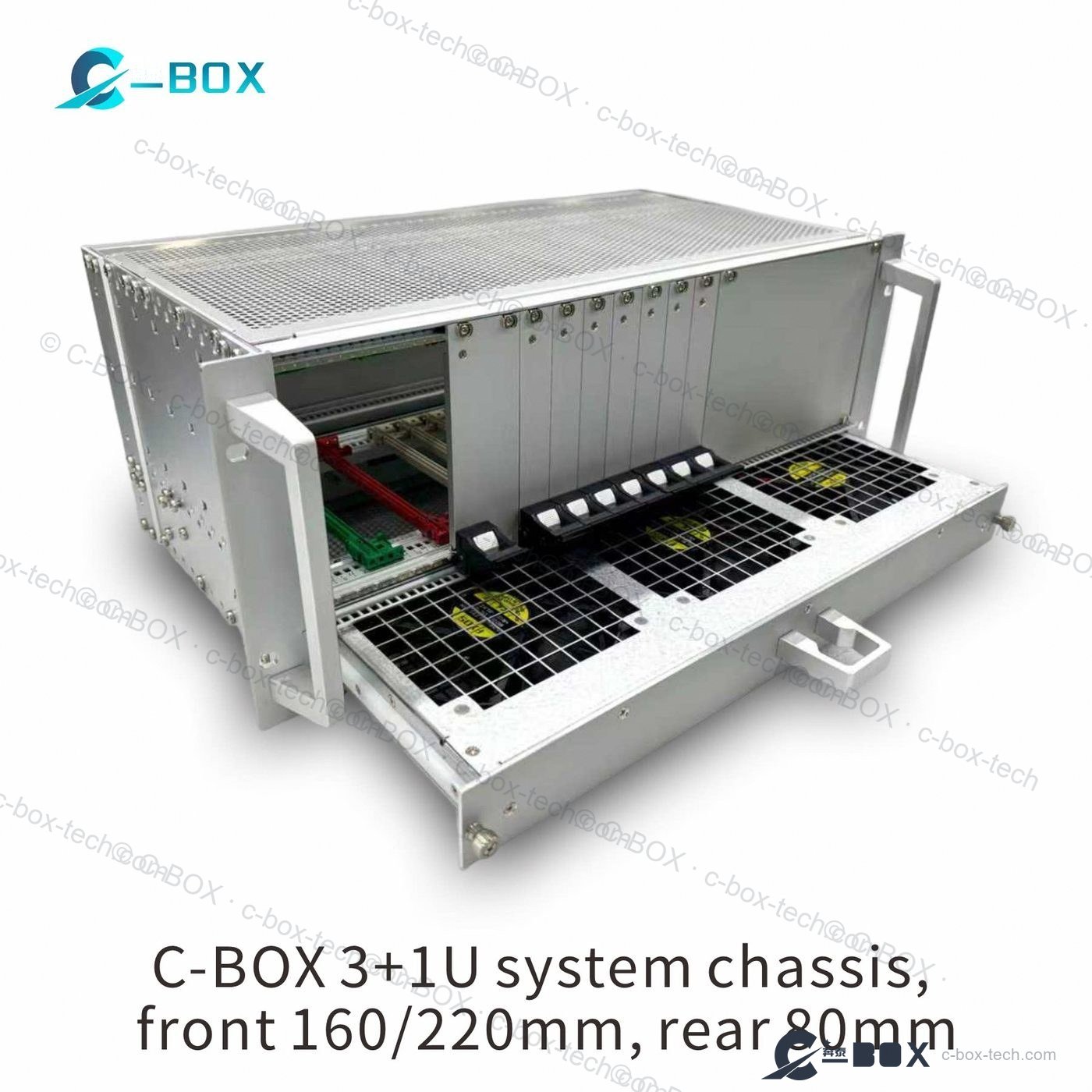 C-BOX 3U+1U CompactPCI system chassis with fan tray